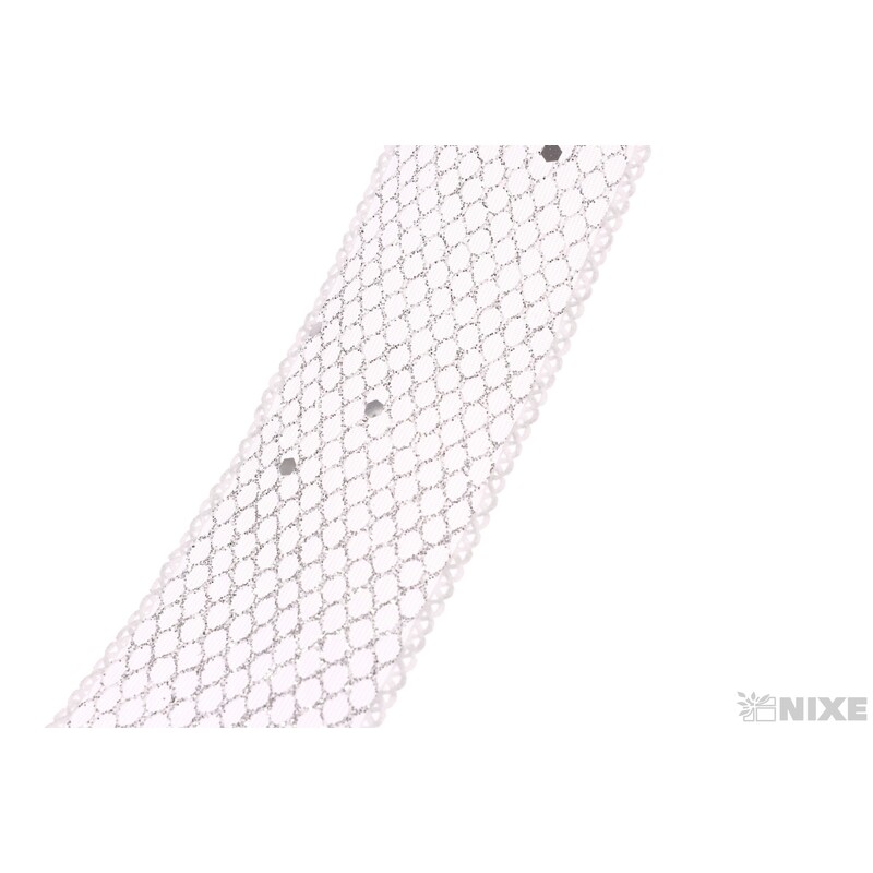 STUHA RETRO 4cmx7yd*STŘÍBRNÁ