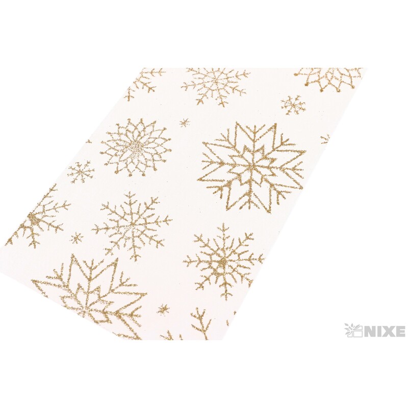 ORGANZA SNOWFLAKES 10cmx20m*ZLATÁ