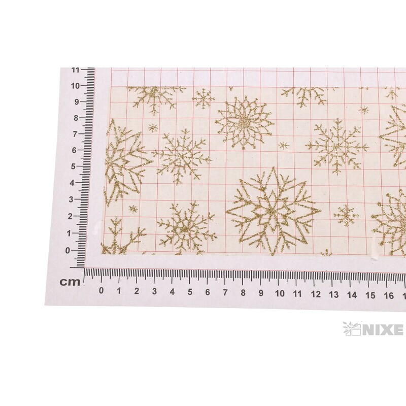 ORGANZA SNOWFLAKES 10cmx20m*ZLATÁ
