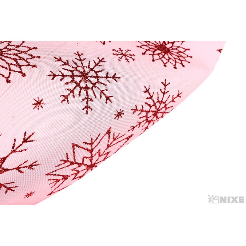 ORGANZA SNOWFLAKES 10cmx20m*ČERVENÁ
