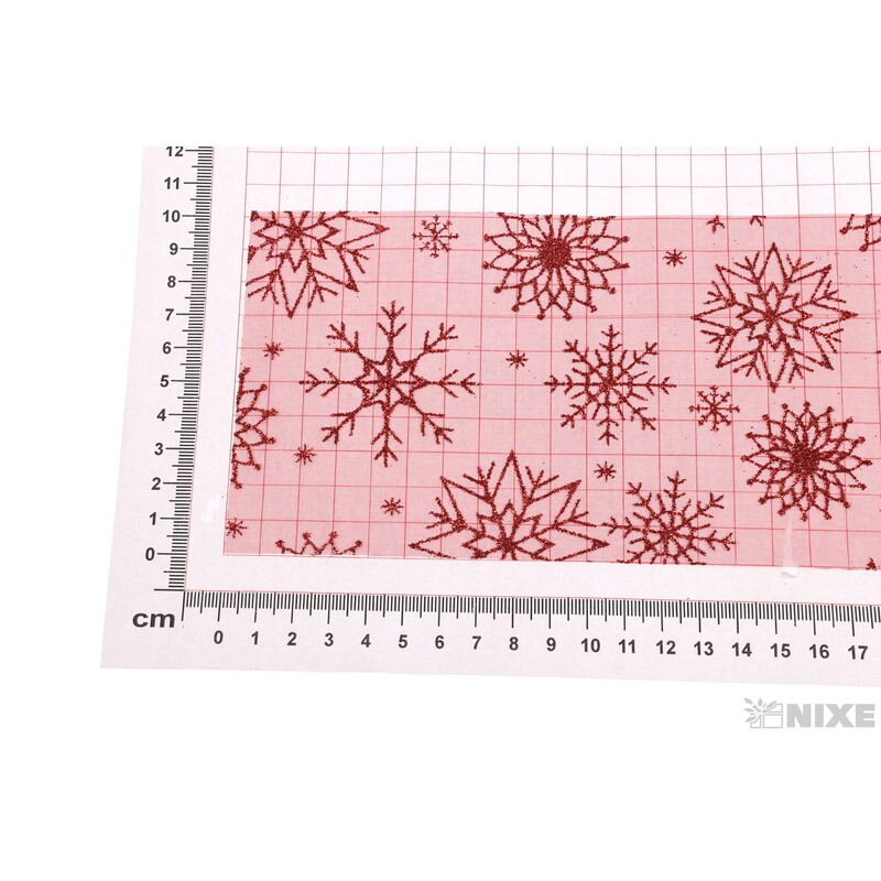 ORGANZA SNOWFLAKES 10cmx20m*ČERVENÁ