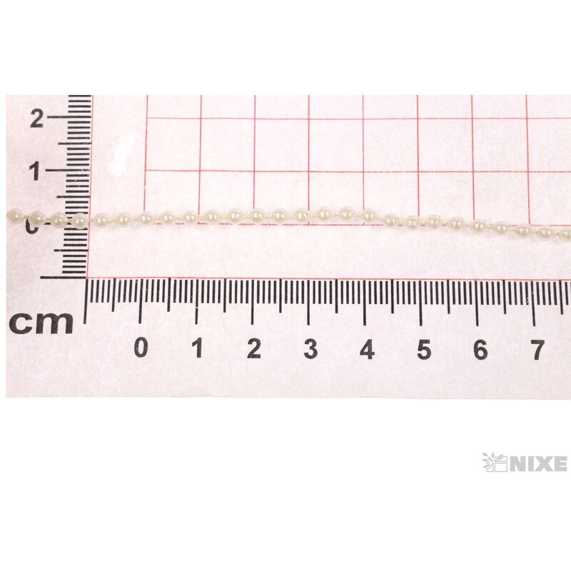 STUHA PEARL CHAIN 02mmx22m*KRÉMOVÁ