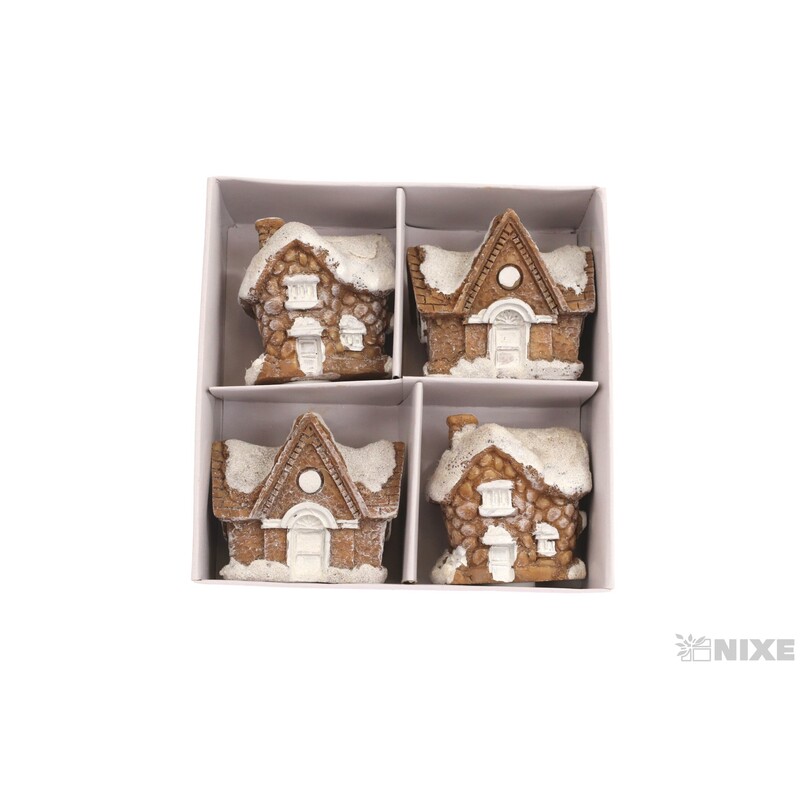 DOMEČEK NALEP. 4x4cm 4ks*