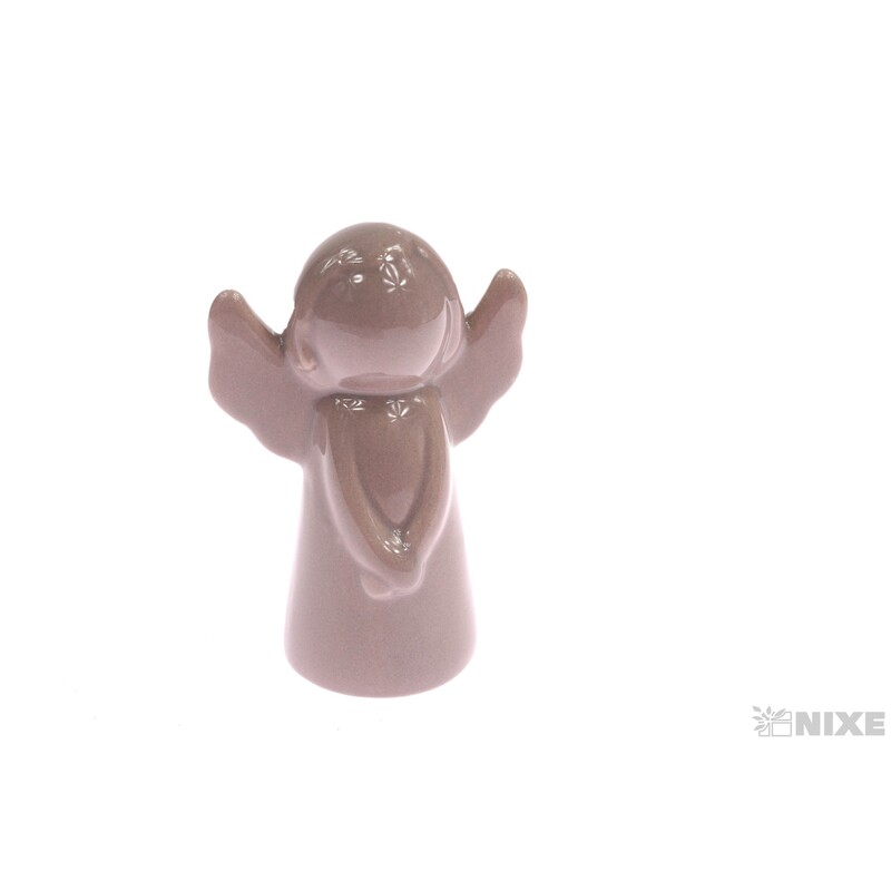 ANDĚL PORCELÁN 8,5cm*ŠEDÁ