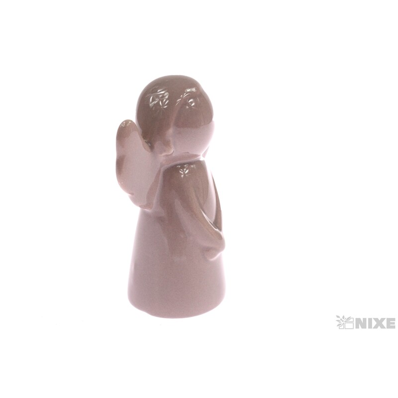 ANDĚL PORCELÁN 8,5cm*ŠEDÁ