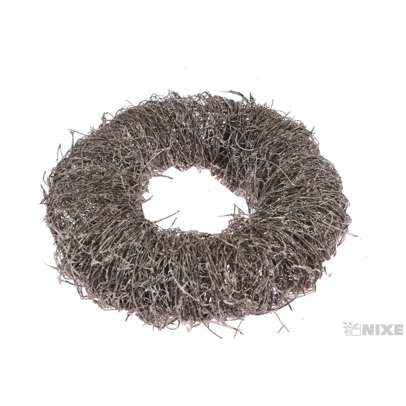 VĚNEC PROUTĚNÝ 25cm*ŠEDÁ