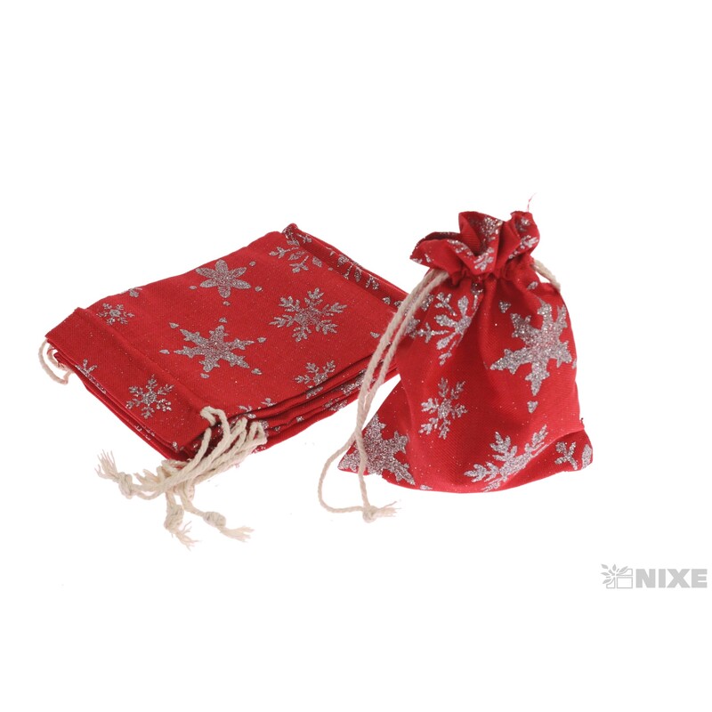 SÁČEK VLOČKA 09x12cm*ČERVENÁ