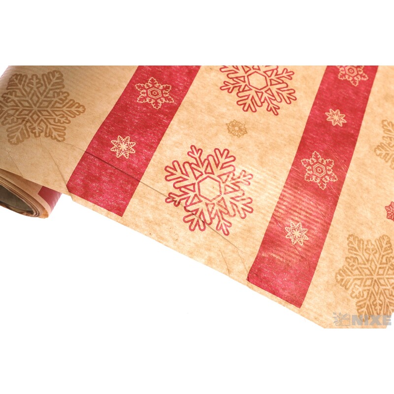 ROLE PAPÍR VLOČKA 50cmx9yd*BORDOVÁ