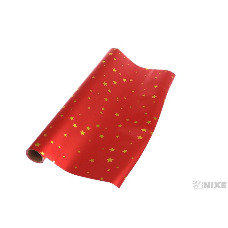 ROLE PLAST HVĚZDA 50cmx10yd*ČERVENÁ