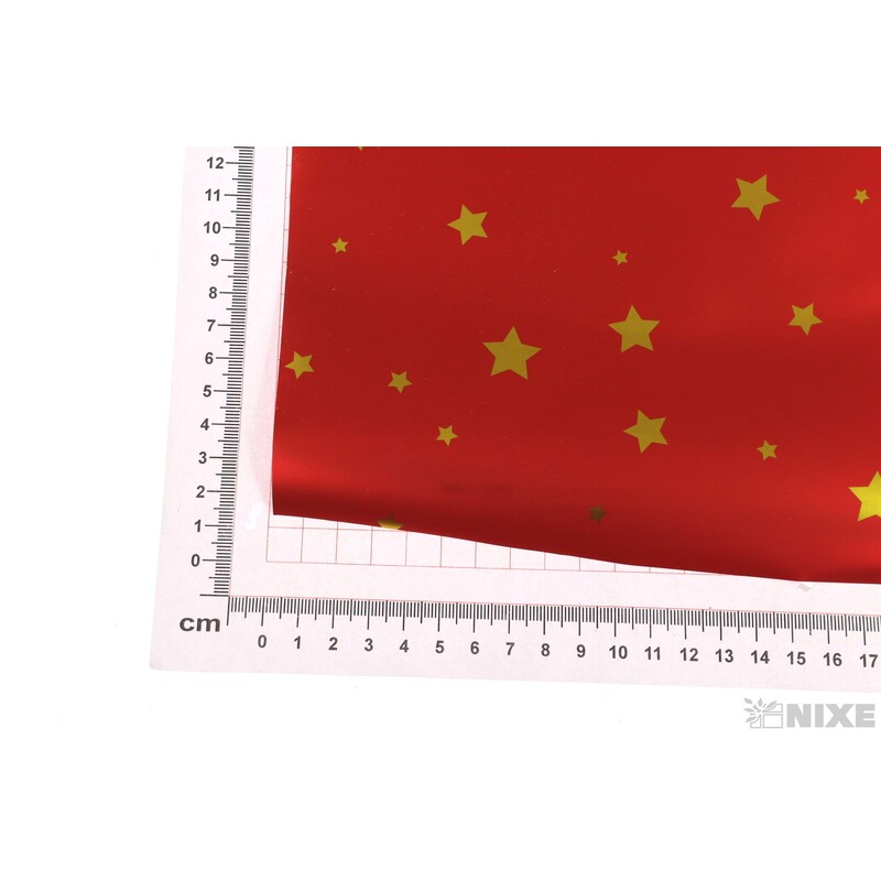 ROLE PLAST HVĚZDA 50cmx10yd*ČERVENÁ