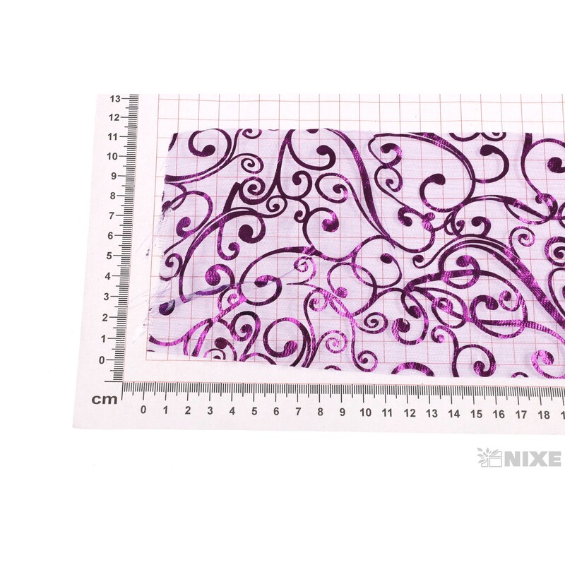 ORGANZA TISK 12cmx10m*FIALOVÁ TM.