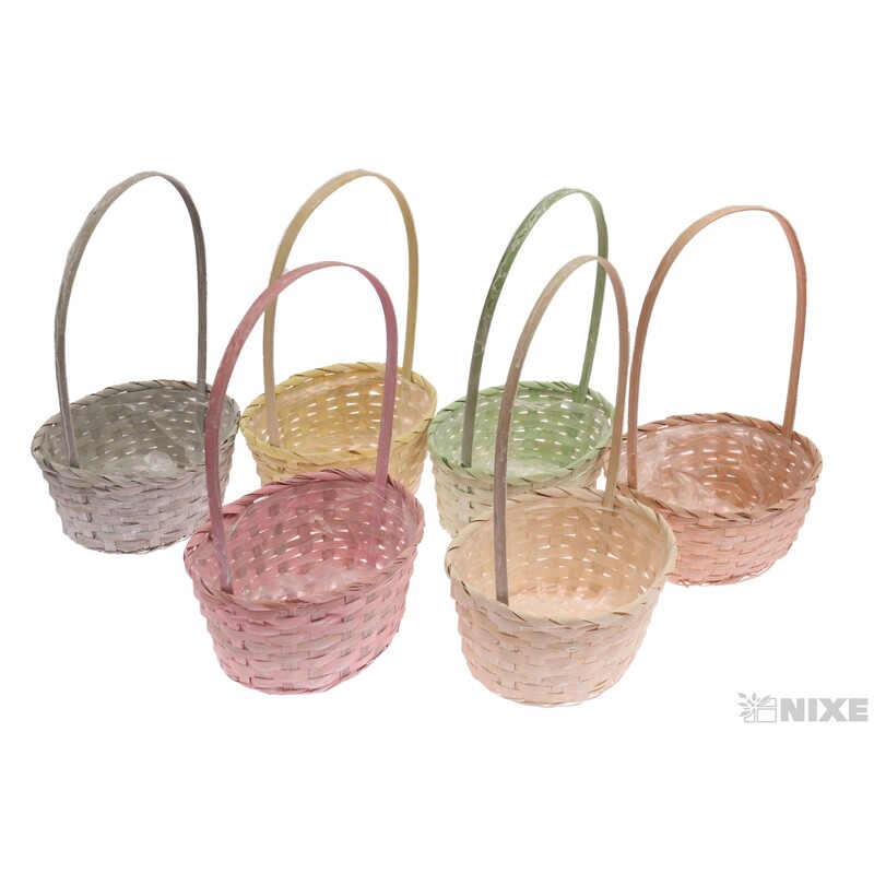 KOŠ PROUTĚNÝ 18x22x10x36cm*MIX BAREV