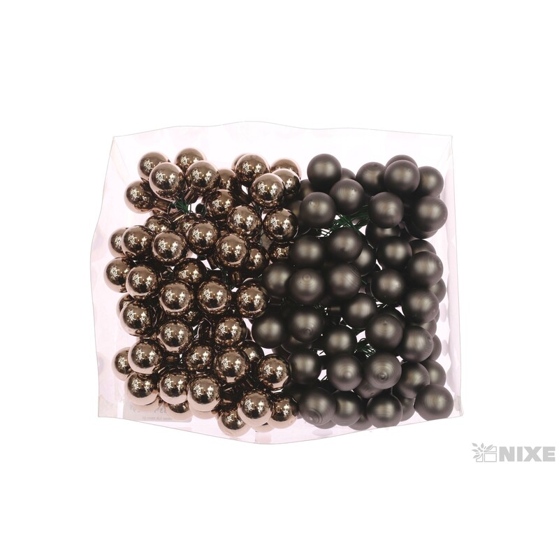 KOULE NA DR. 2x10,5cm 144ks MIX*HNĚDÁ TM.