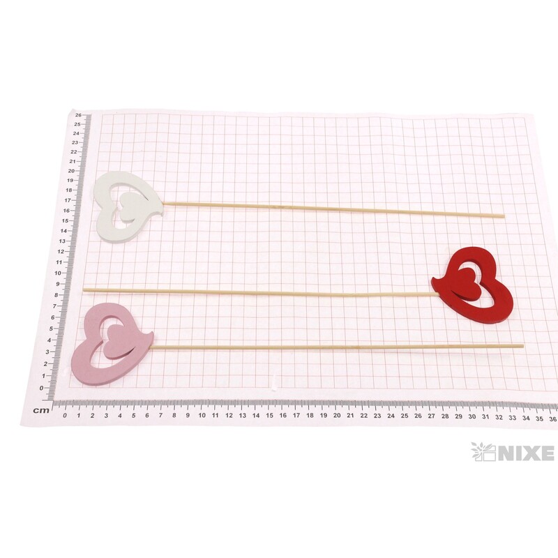 ZÁPICH SRDCE 12ks 7x35cm*MIX BAREV