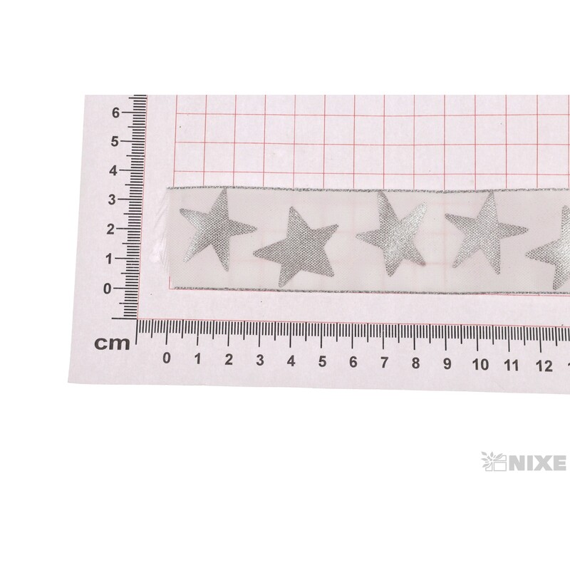 STUHA HVĚZDIČKA 35mmx10m*BÍLÁ+STŘÍBRNÁ