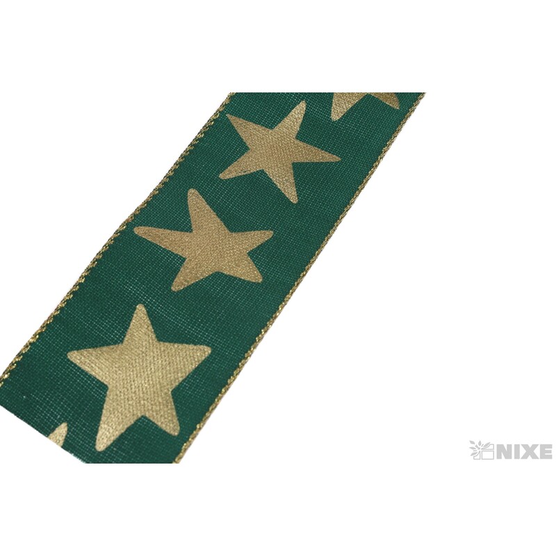 STUHA HVĚZDIČKA 35mmx10m*ZELENÁ+ZLATÁ