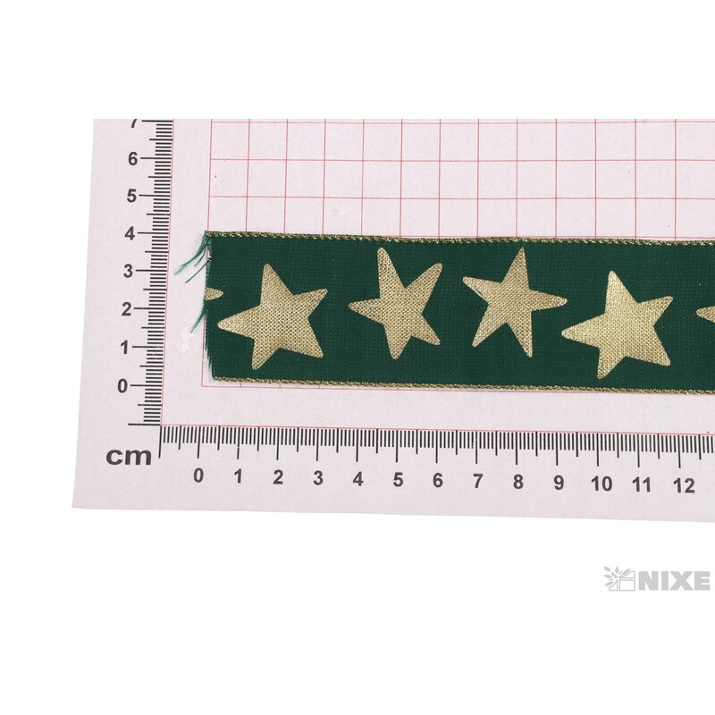 STUHA HVĚZDIČKA 35mmx10m*ZELENÁ+ZLATÁ