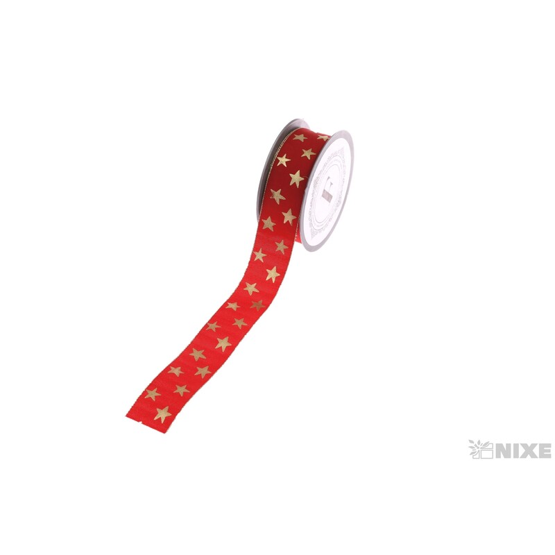 STUHA HVĚZDIČKA 35mmx10m*ČERVENÁ+ZLATÁ