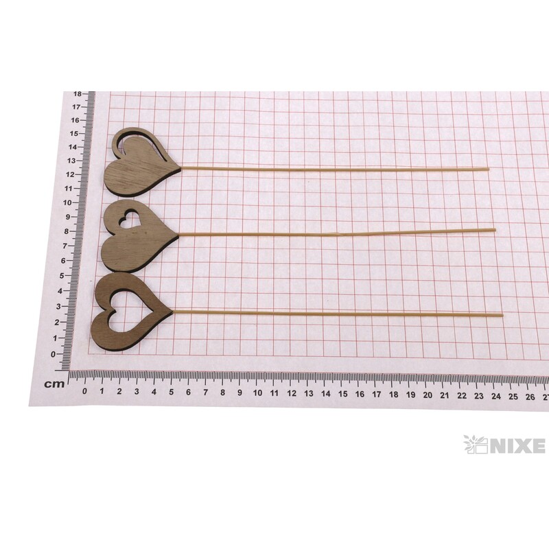 ZÁPICH D SRDCE 5x25cm 6ks*PŘÍRODNÍ