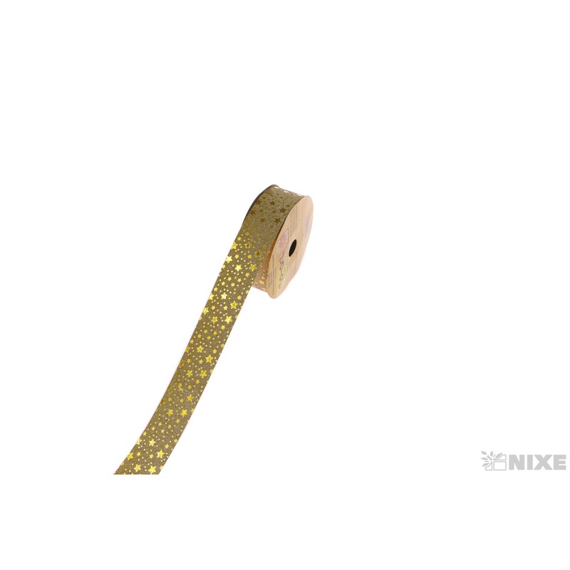 STUHA BROKÁT HVĚZDA 3cmx25yd*ZLATÁ