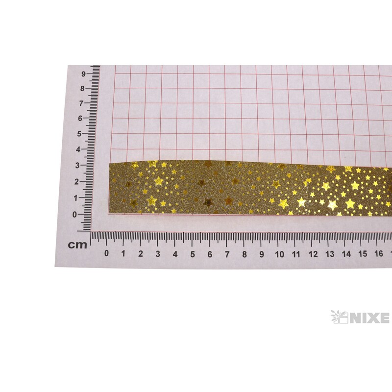 STUHA BROKÁT HVĚZDA 3cmx25yd*ZLATÁ