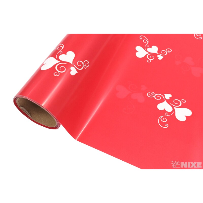 ROLE PLAST SRDCE 50cmx9yd*ČERVENÁ V+