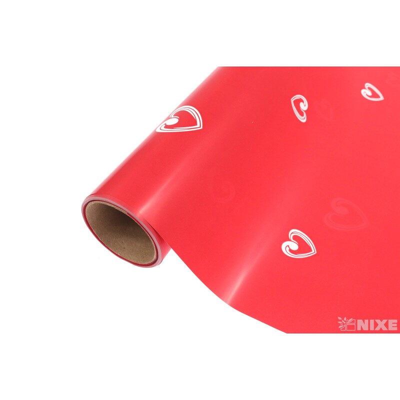 ROLE PLAST SRDCE 50cmx9yd*ČERVENÁ V+