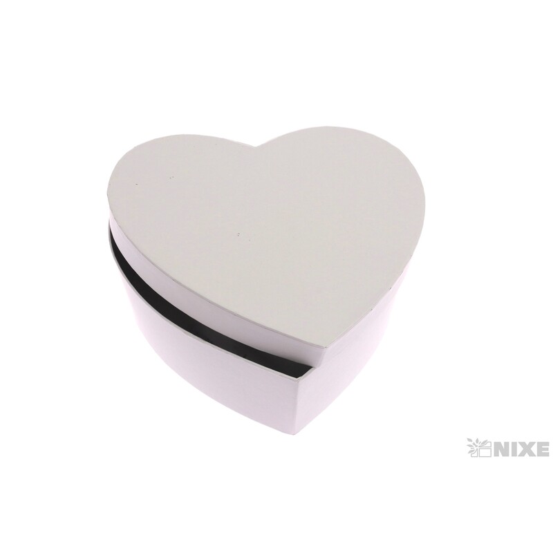 SRDCE BOX 3ks 22x20x9cm 18,5x17x7,5 16x14x8*BÍLÁ