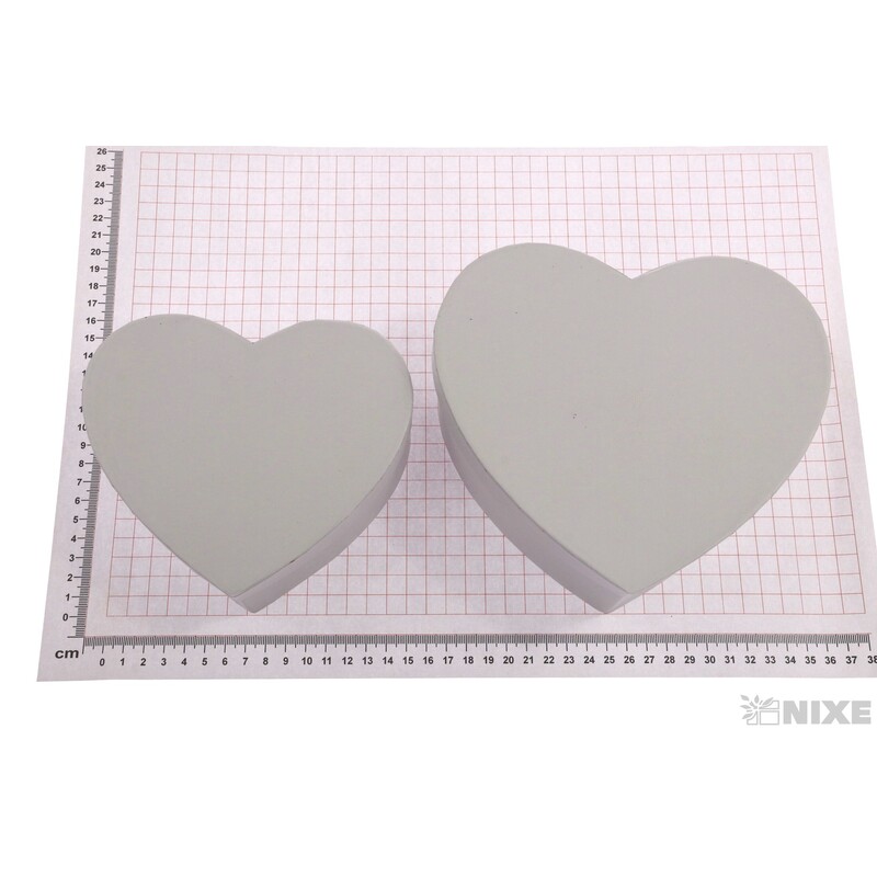 SRDCE BOX 3ks 22x20x9cm 18,5x17x7,5 16x14x8*BÍLÁ