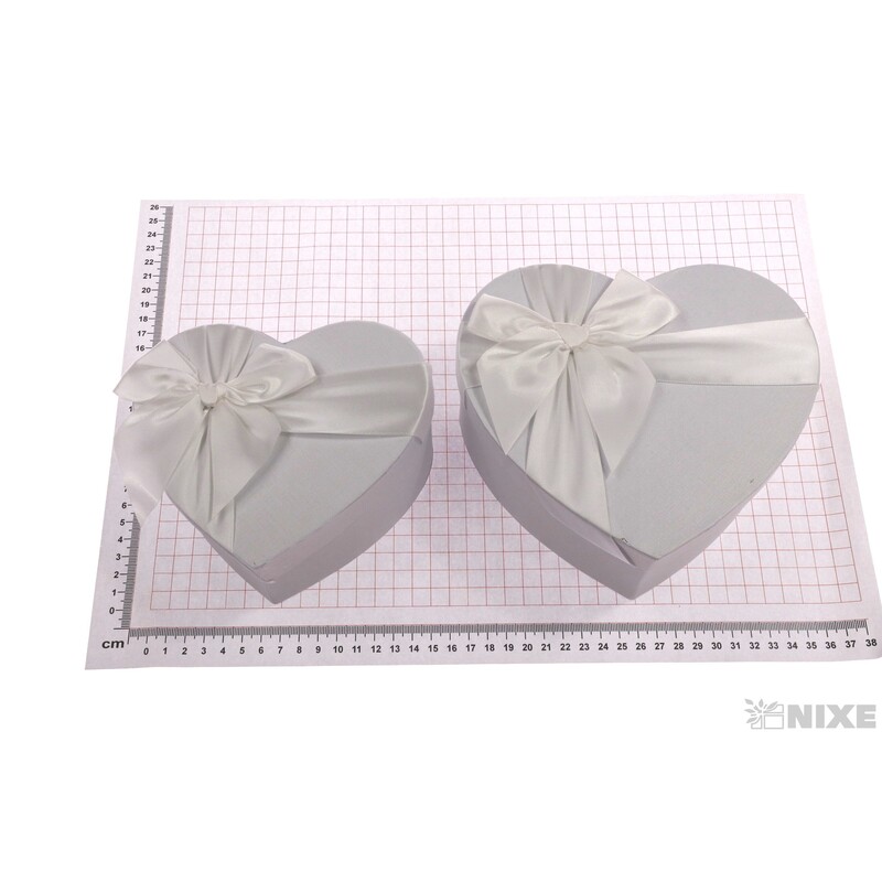 SRDCE BOX 3ks 22x20x9cm 18,5x17x7,5 16x14x8*BÍLÁ