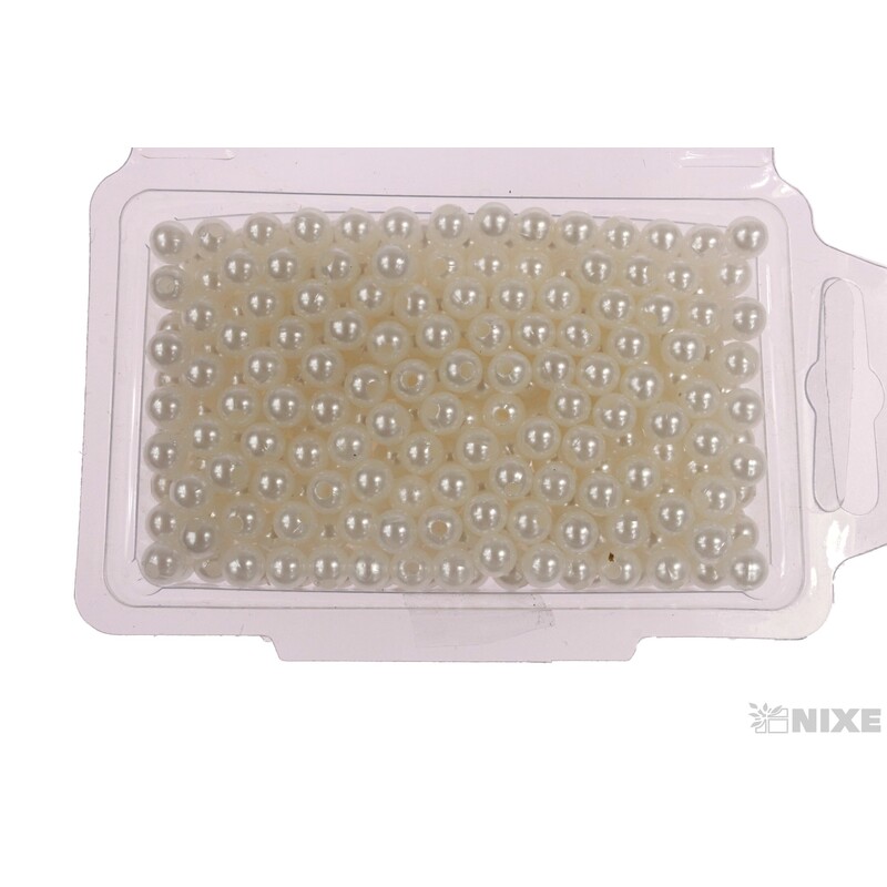 KORÁLKY 6mm 45g*BÍLÁ