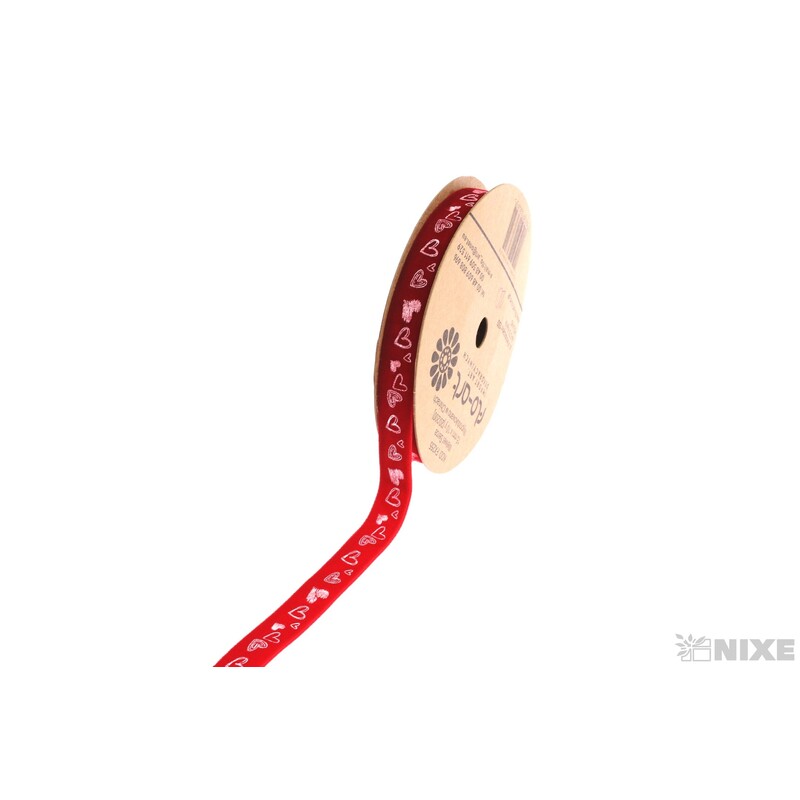 STUHA SAMET SRDCE 15mmx10yd*ČERVENÁ