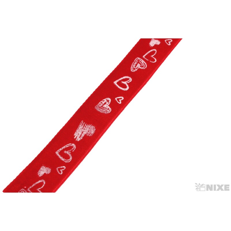 STUHA SAMET SRDCE 15mmx10yd*ČERVENÁ