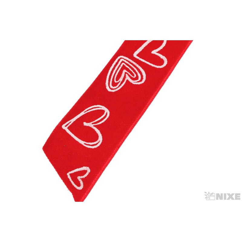 STUHA SAMET SRDCE 25mmx10yd*ČERVENÁ