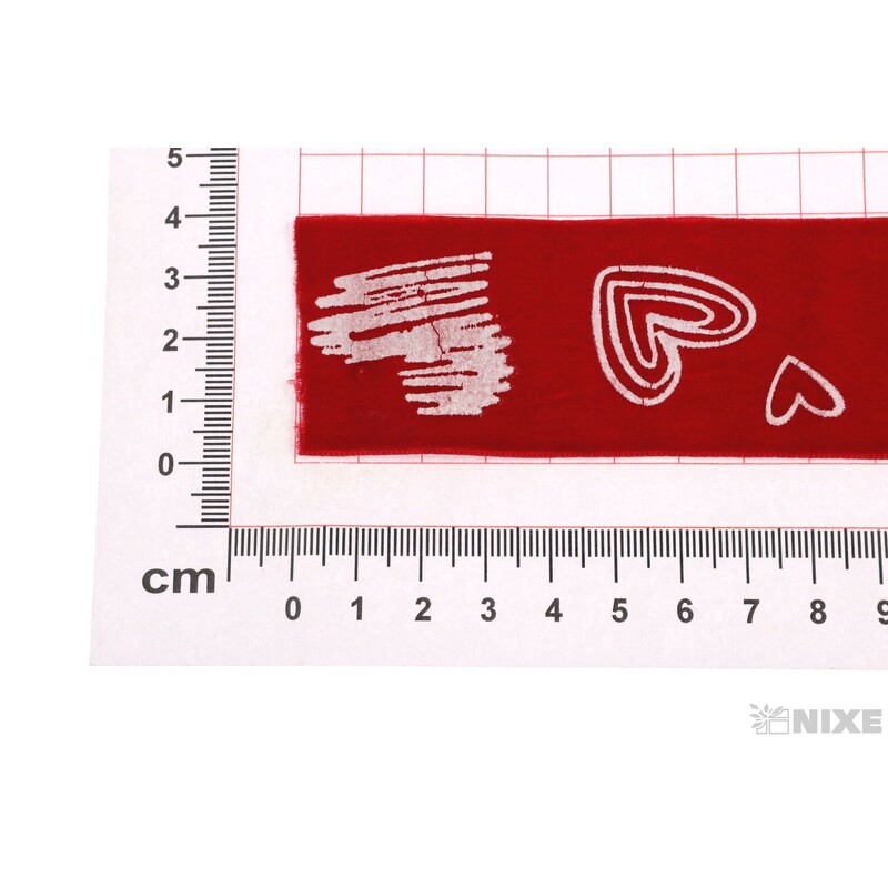 STUHA SAMET SRDCE 40mmx10yd*ČERVENÁ