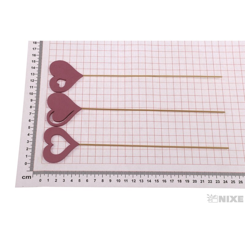 ZÁPICH D SRDCE 5x25cm 6ks*RŮŽOVÁ