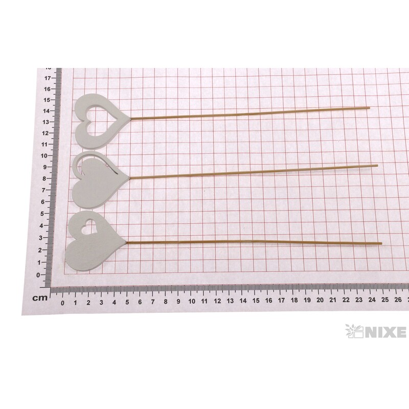 ZÁPICH D SRDCE 5x25cm 6ks*BÍLÁ