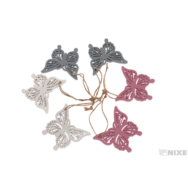 ZÁVĚS D MOTÝL 7cm 6ks*MIX BAREV