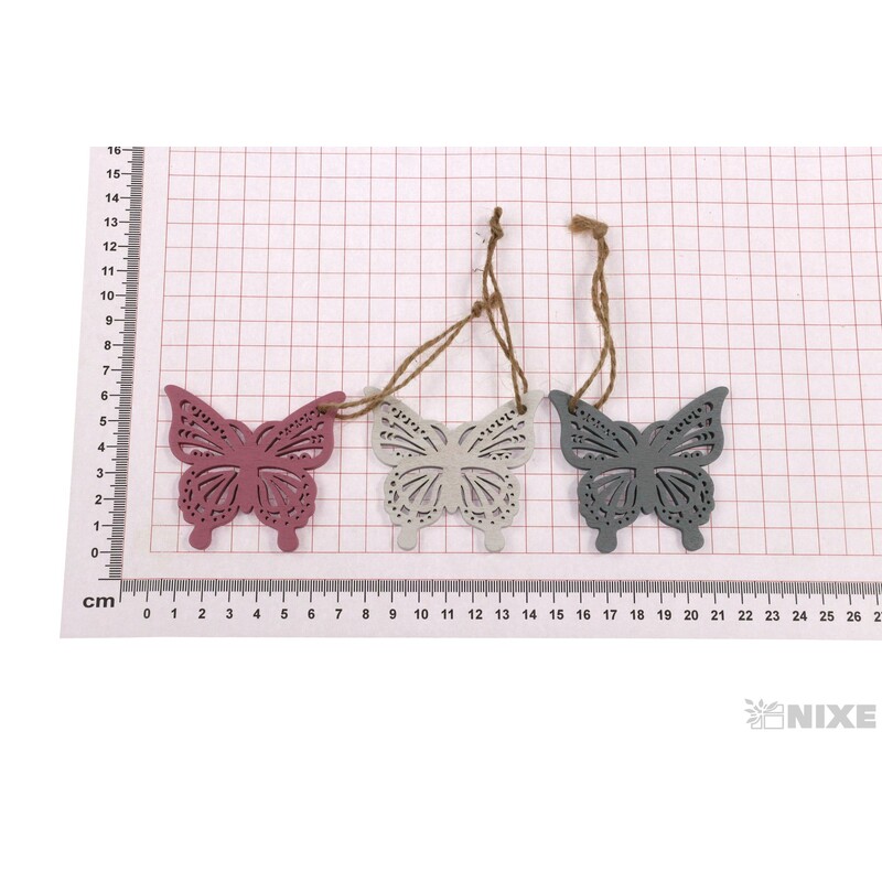 ZÁVĚS D MOTÝL 7cm 6ks*MIX BAREV