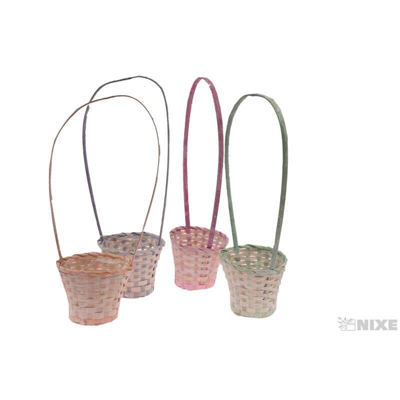KOŠ RATTAN 18x14x49cm*MIX BAREV