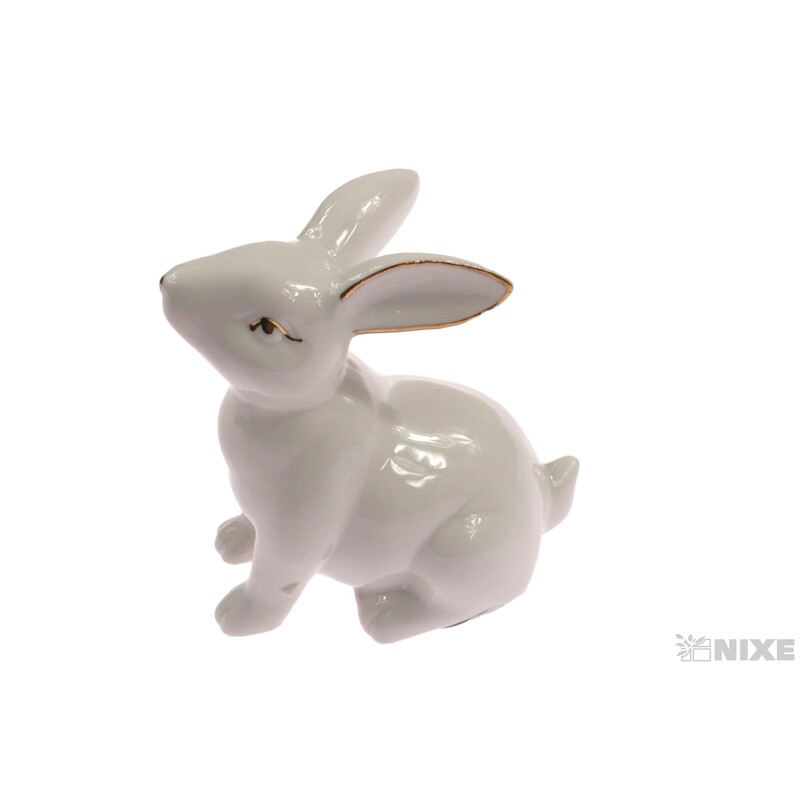 ZAJÍC KERAMIKA 12x10cm*BÍLÁ