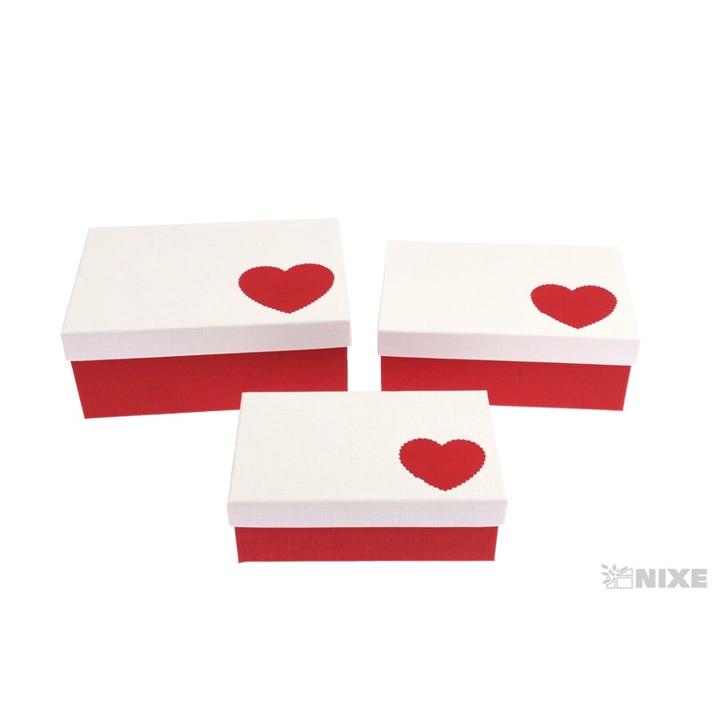 KRABICE 22x15x9cm 20x13x8 18x11x6*MIX BAREV