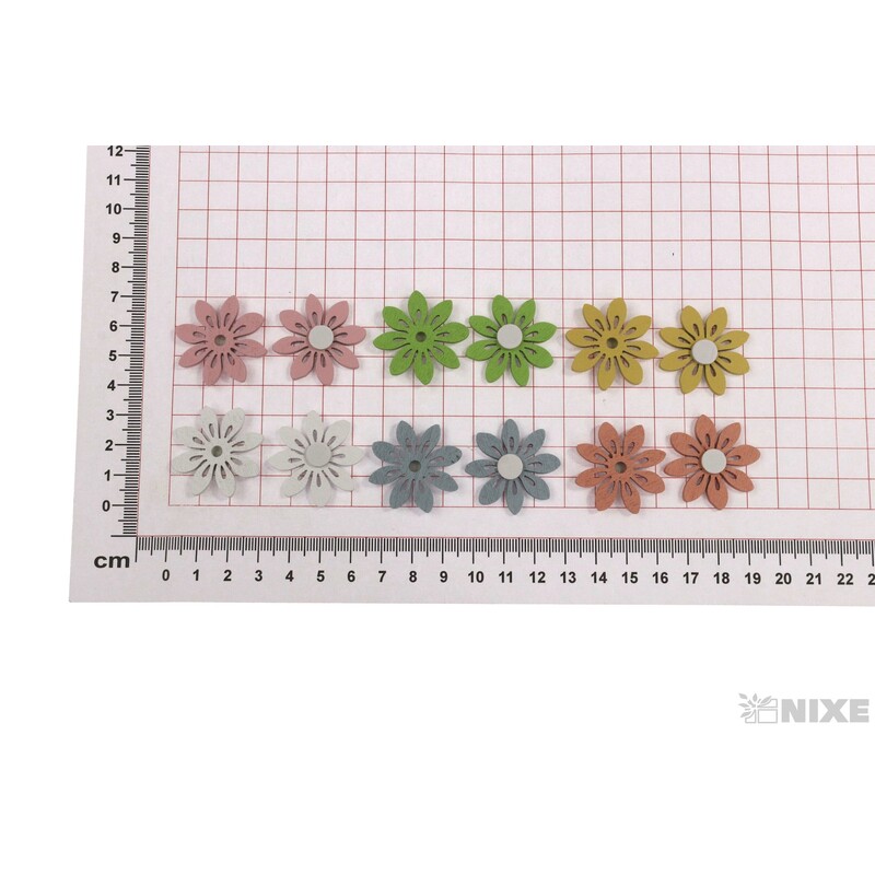 KVÍTEK NALEP. 3cm 24ks*MIX BAREV