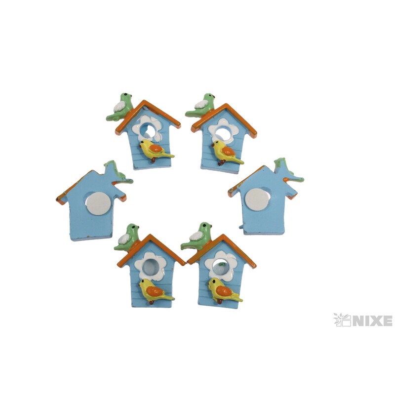 BUDKA NALEP. 2,5x3cm 6ks*MIX BAREV