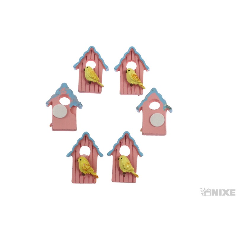 BUDKA NALEP. 2,5x3cm 6ks*MIX BAREV