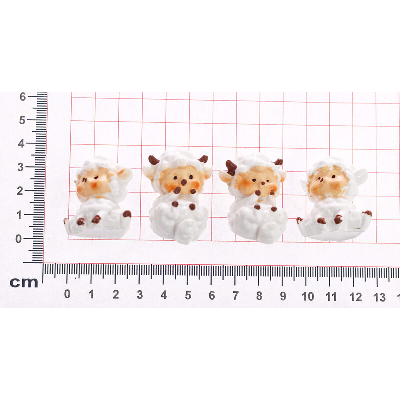 OVEČKA 3x3cm 4ks*MIX BAREV