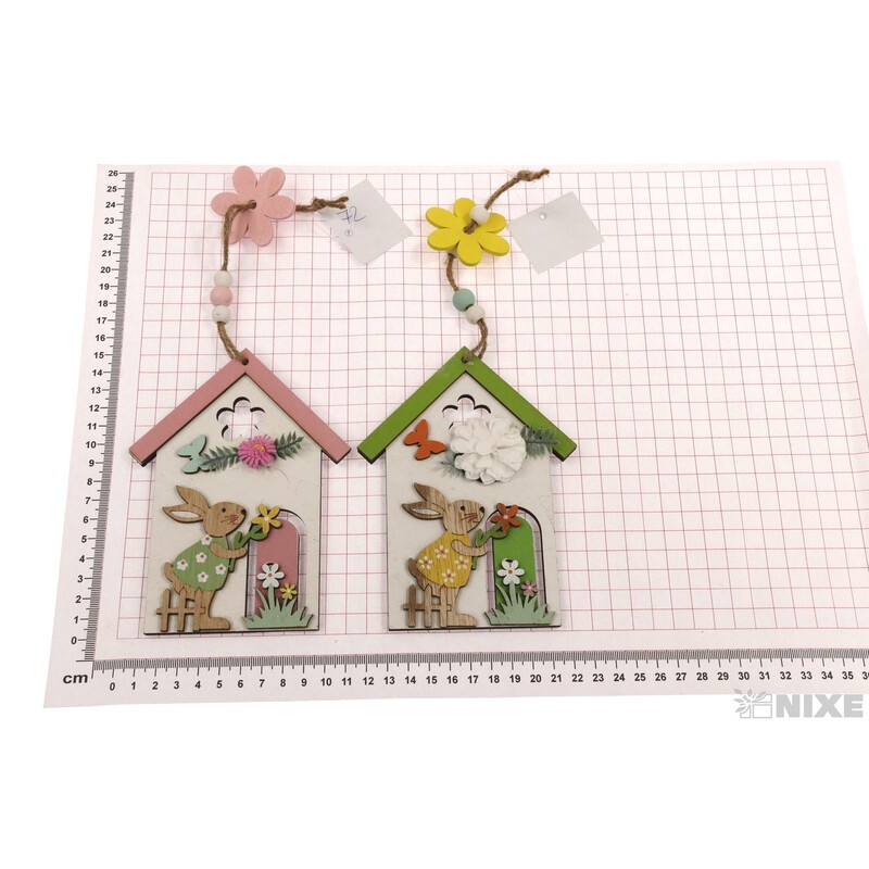 ZÁVĚS DOMEČEK 08x15cm*MIX BAREV