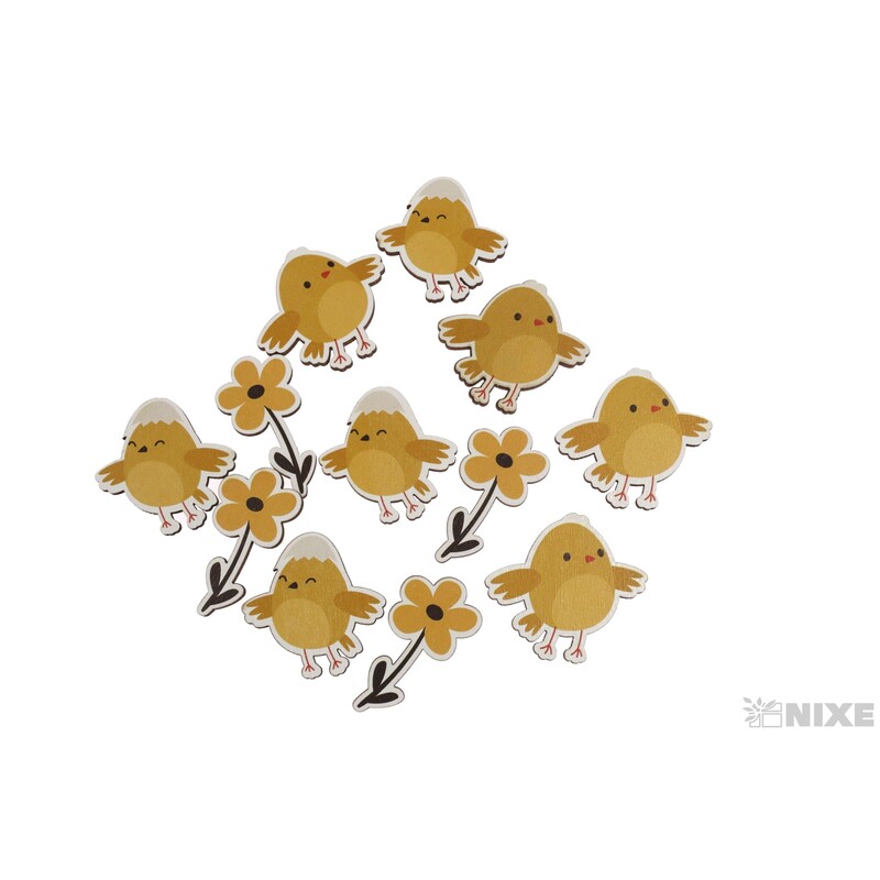 VELIKONOCE NALEP. 4x4cm 12ks*MIX BAREV