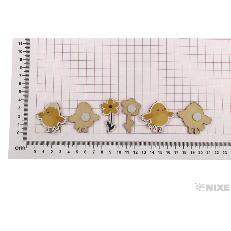 VELIKONOCE NALEP. 4x4cm 12ks*MIX BAREV