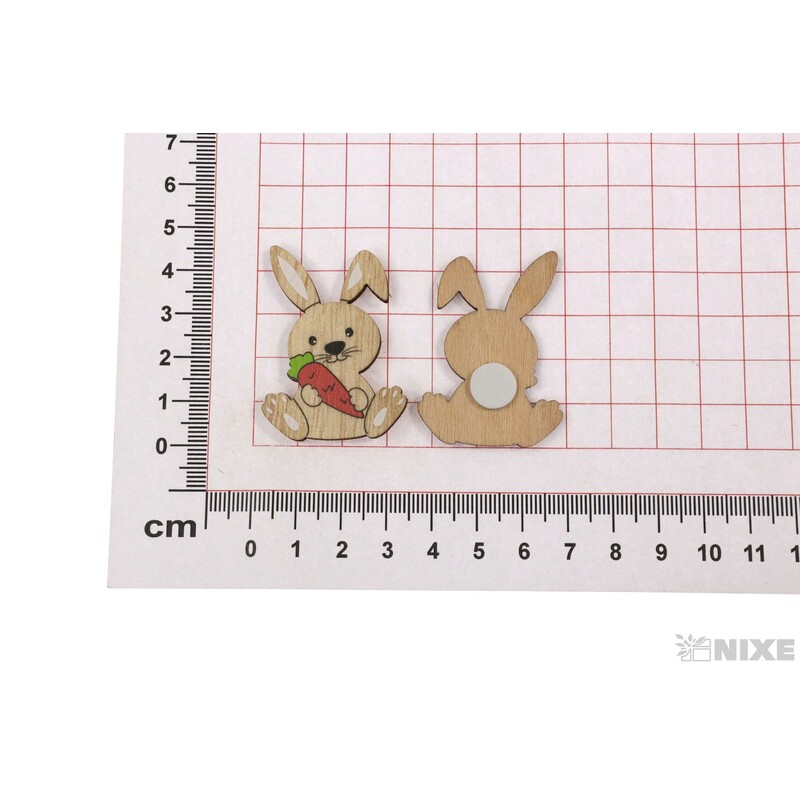 ZAJÍC NALEP. 3x4,5cm 12ks*MIX BAREV